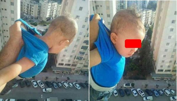 شاهد: شخص يغامر بحياة طفل من أجل صور تحبس الأنفاس