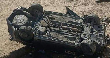4 أشخاص فى حادث انقلاب سيارة على الطريق الدولى فى البحيرة