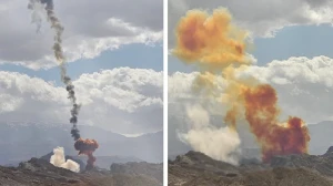 [EN] In pictures...the moment missiles were launched from an underground base belonging to the Iranian Revolutionary Guard in Yazd main