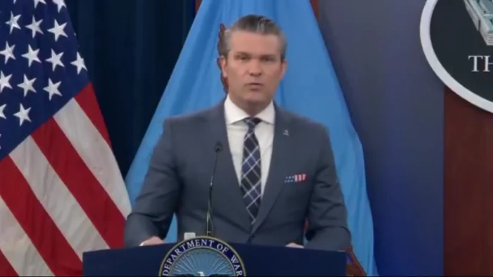تفاصيل صورة لـ: Video: The US Secretary of War threatens Tehran with unprecedented strikes “from the sky”