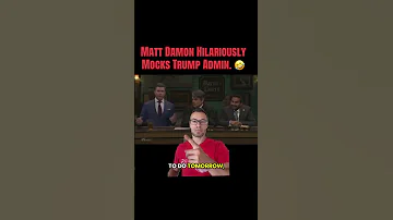 [EN] Matt Damon ROASTS Trump Admin In Hilarious Viral Moment ???????? #MattDamon #SNL #Funny