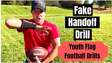 [EN] Youth Flag Football Drill - Fake Handoff - Running Backs and Wide Receivers | Flag Football Drills
