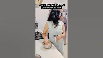 This Is How My Chef Wife Invents New Recipes #viral #couple #comedy #funny #shorts #pallavipiyoosh
