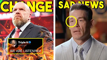 MAJOR CHANGE HAS BEEN MADE TO WWE...SAD NEWS JOHN CENA...TKO BANS A CELEBRITY...Wrestling News
