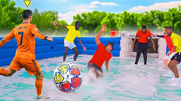 [EN] SLIP N SLIDE CHAMPIONS LEAGUE FOOTBALL MATCH!!