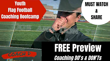 Youth Flag Football NEW COACH Course for New Coaches | Do's & Don'ts | FREE Exclusive Video Lesson