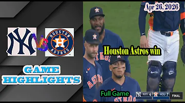 [ZH] 纽约洋基队 vs 休斯顿太空人队完整比赛亮点 26/4/2026-MLB 赛季 2026