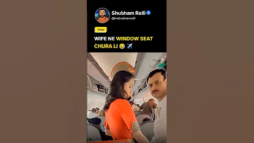 [EN] Husband Complains Mid Flight… Wife “Steals” Seat ????✈️ #viral #funny #couple