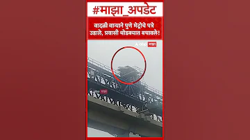 Pune Metro News : वादळी वाऱ्याने पुणे मेट्रोचे पत्रे उडाले, प्रवासी थोडक्यात बचावले!