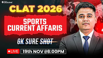 CLAT 2026 | Sports Current Affairs - 2025 | Abhishek Sir | GK SureShot