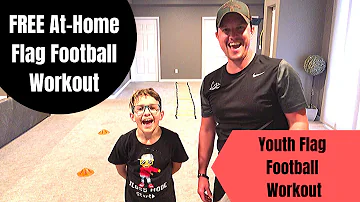 Youth Flag Football At-Home Workout | FREE Download | Conditioning Drills for kids | Flag Drills