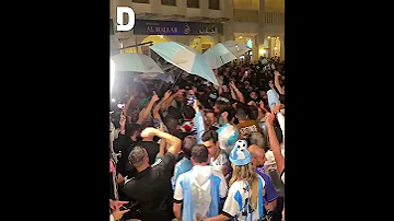 Mass crowds at Souq Waqif as Argentina fans celebrate on eve of final