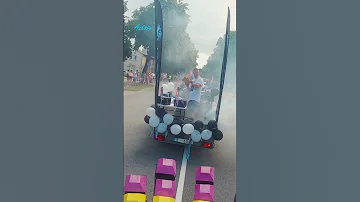Azeron joins the fun at the Ventspils town festival parade #azeron #teamazeron #gamingkeypad