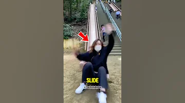 [EN] TOP 5 FUNNIEST Slide Fails Ever Caught on Camera Part 2 ???? #shorts #top5