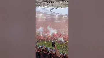مشهد ملحمي.. جماهير باير ليفركوزن تغزو الملعب احتفالا بلقب الدوري الألماني ⚫️????