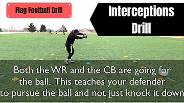 [EN] Youth Flag Football Drills | Teach Interceptions to Your Defense | Flag Football Drill for Kids