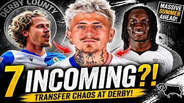 DERBY COUNTY TRANSFER BOMBSHELL! 7 Players Linked ???? MLS STARS + SHOCK RETURNS?!