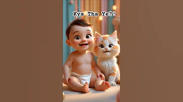 [EN] Baby and Kitten Get a Funny Surprise! ???? | Fart Reaction Moment #shorts #babyfart #catshorts