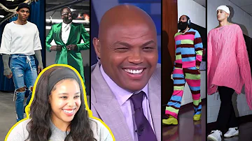 [EN] Charles Barkley's Funniest Reactions to NBA Player's Outfits | Reaction