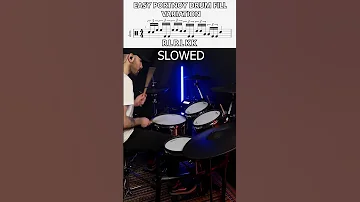 [EN] Easy Drum Fill Variation | SHEET MUSIC DRUM SCORE #drums #drumnotation #drummer