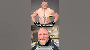 the hilarious reason why Brock Lesnar Got a sword tattoo