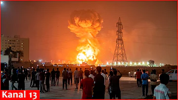 [EN] The moment of the Iranian ballistic missile attack on the Saudi capital