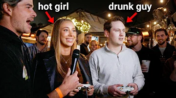 [EN] Asking Drunk People To 1v1 for $100